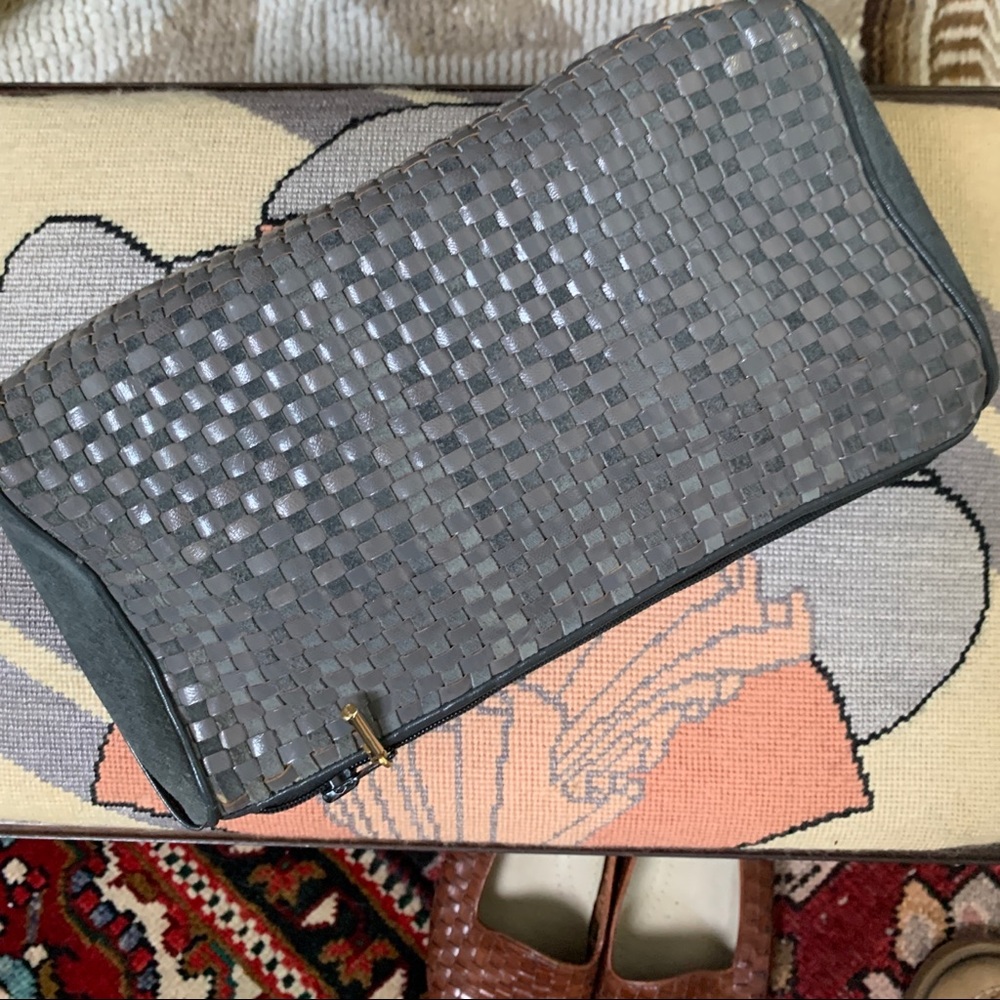 Vintage Meyer’s Woven Leather Zippered Pouch
